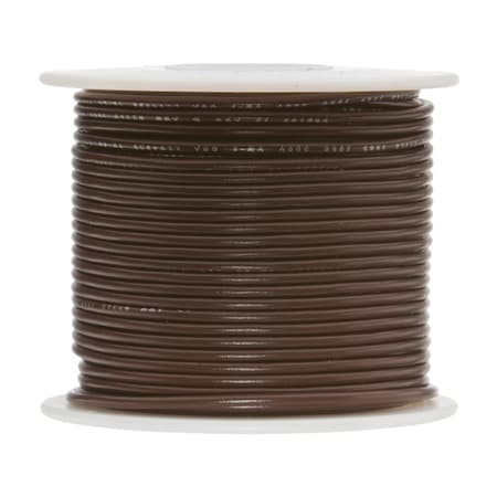 REMINGTON INDUSTRIES 24 AWG Gauge Stranded Hook Up Wire, 250 ft Length, Brown, 0.0201" Diameter, UL1015, 600 Volts 24UL1015STRBRO250